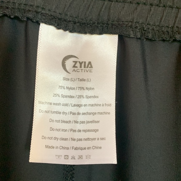 ZYIA Active Black Everyday Pants. Light, silky, stretchy fabric. #688 Size L - Picture 9 of 13